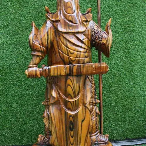 Quan Công cao 1m gỗ xà cừ