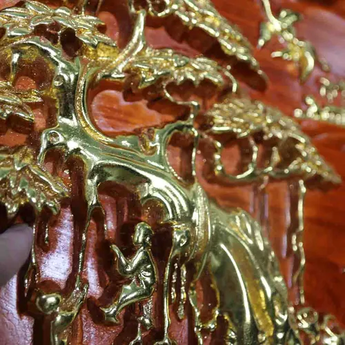 Quạt gỗ đồng quê dài 1m