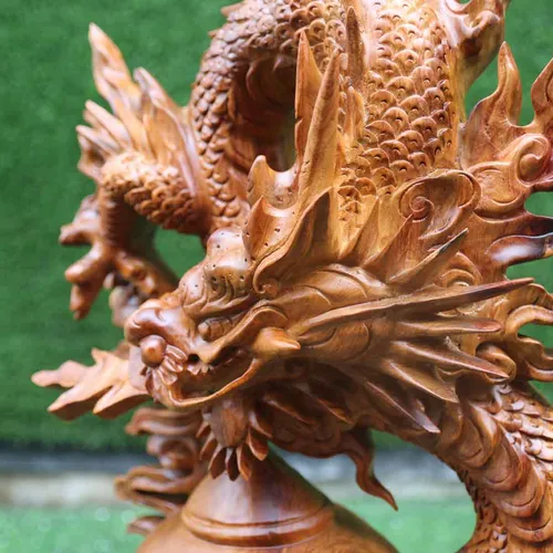 Rồng quấn bình lộc cao 60cm