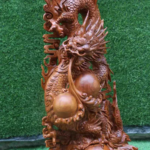 Rồng cao 81cm gỗ hương ta