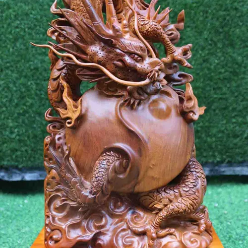 Rồng phong thủy gỗ hương