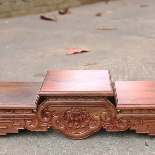 Chân đế 3 cấp kê bát hương màu nâu gụ