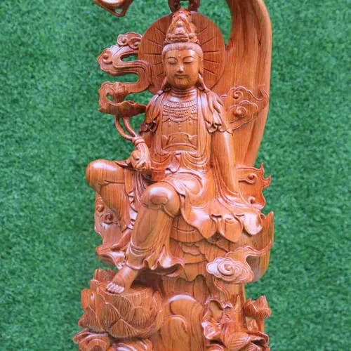 Tượng gỗ đại thế chí bồ tát cao 70cm