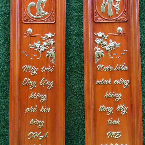 Tranh chữ cha mẹ khung liền