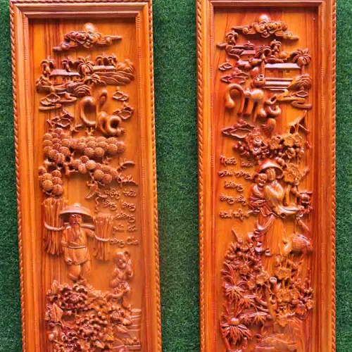 Tranh gỗ chữ cha mẹ dày 4cm mẫu mới