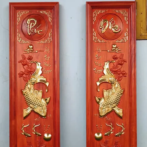Tranh gỗ cá chép giá rẻ