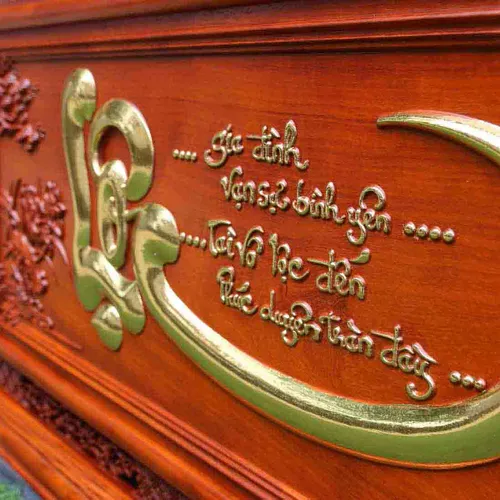 Tranh gỗ chữ Lộc