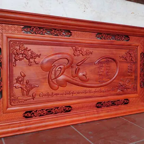 Tranh gỗ chữ Phúc