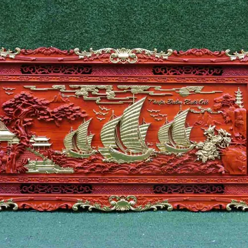 Tranh thuyền buồm dài 1,55m
