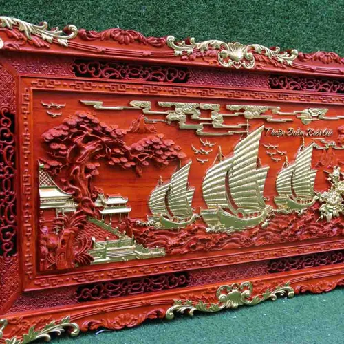 Tranh thuyền buồm dài 1,55m