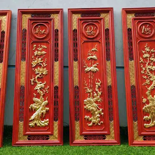 Tranh gỗ vinh hoa phú quý 