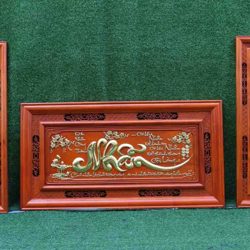 Tranh vuông cha mẹ dài 1,07m