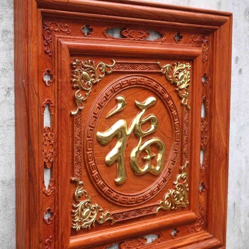 Tranh vuông chữ Phúc 61cm