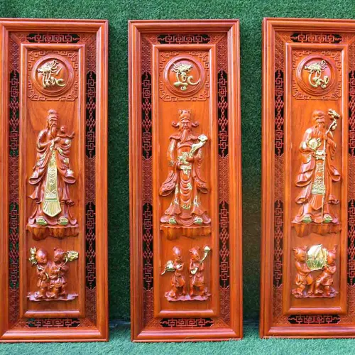 Tranh 3 ông Phúc Lộc Thọ dài 1.07m