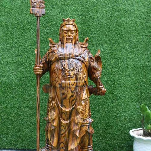 Quan Công cao 1m gỗ xà cừ