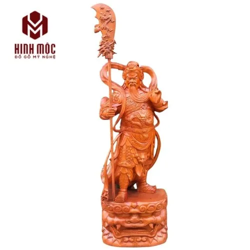 Tượng Quan Vân Trường trấn ải gỗ hương cao 60-> 80cm, mẫu mới