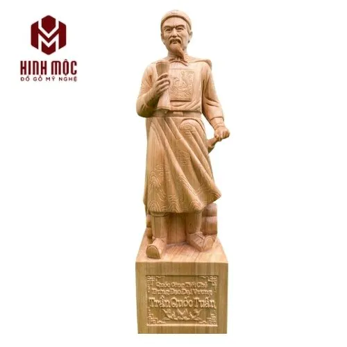 Tượng Trần Hưng Đạo gỗ ngọc am cao từ 40-80cm