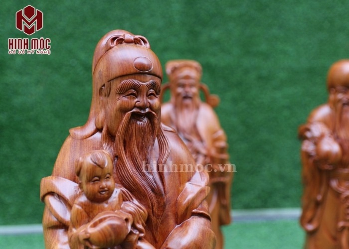 tượng 3 ông phúc lộc thọ gỗ hương đế tiền vàng 4 tượng 3 ông phúc lộc thọ gỗ hương đế tiền vàng 4