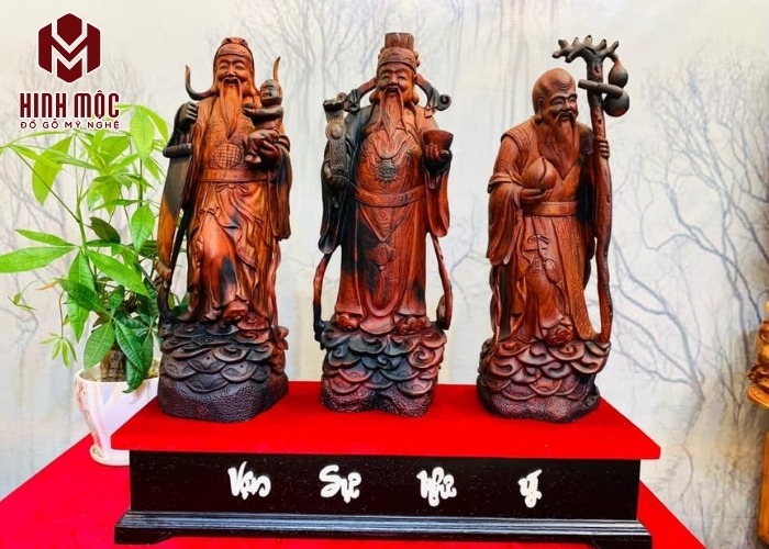 tượng gỗ phúc lộc thọ 6 tượng gỗ phúc lộc thọ 6