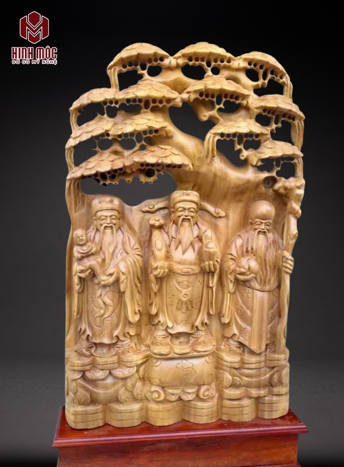 tượng gỗ phúc lộc thọ 7 tượng gỗ phúc lộc thọ 7