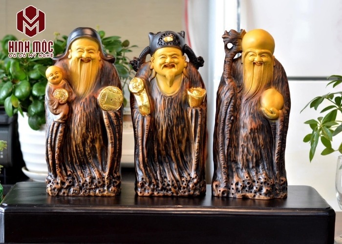 tượng gỗ phúc lộc thọ đẹp tượng gỗ phúc lộc thọ đẹp
