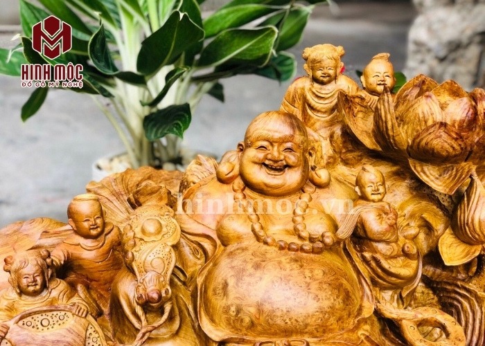 tượng phật di lặc gỗ nu hương tượng phật di lặc gỗ nu hương