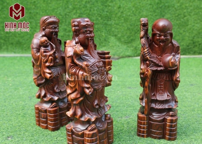 tượng tam đa gỗ trắc dây cao 40cm 3 tượng tam đa gỗ trắc dây cao 40cm 3