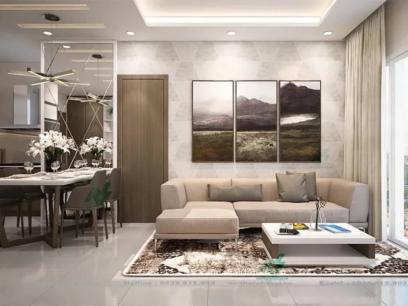 Thiêt Kế Nội Thất Căn Hộ 2 Phòng Ngủ đẹp 65 - 75 m2