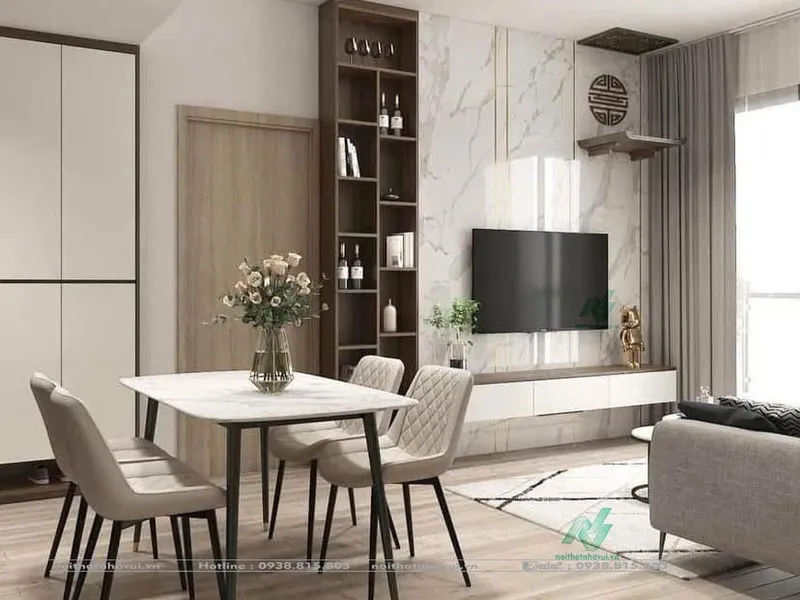 Thiết Kế Nộ Thất Căn Hộ 1 Phòng Ngủ Đơn Giản