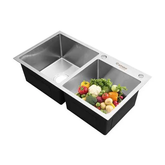 Chậu đôi rửa bát inox 304 RS-8245-3UW Chậu đôi rửa bát inox 304 RS-8245-3UW