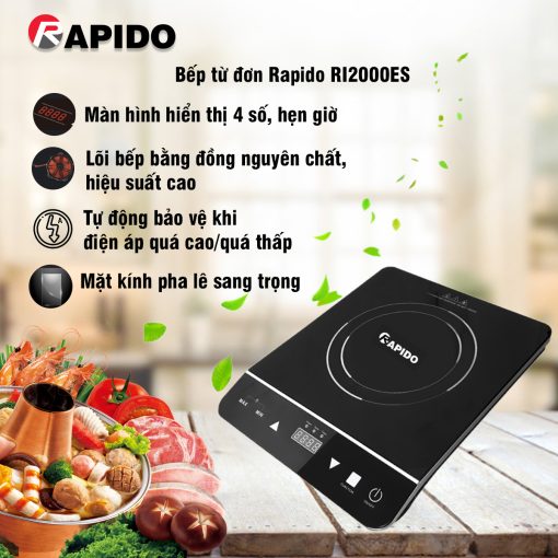 Bếp từ đơn Rapido RI2000ES Bếp từ đơn Rapido RI2000ES