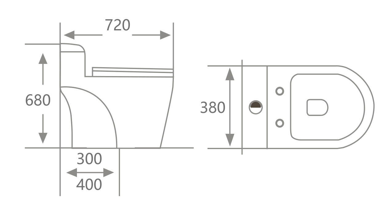 Bồn cầu Hwata 1 khối HT-010 Bồn cầu Hwata 1 khối HT-010