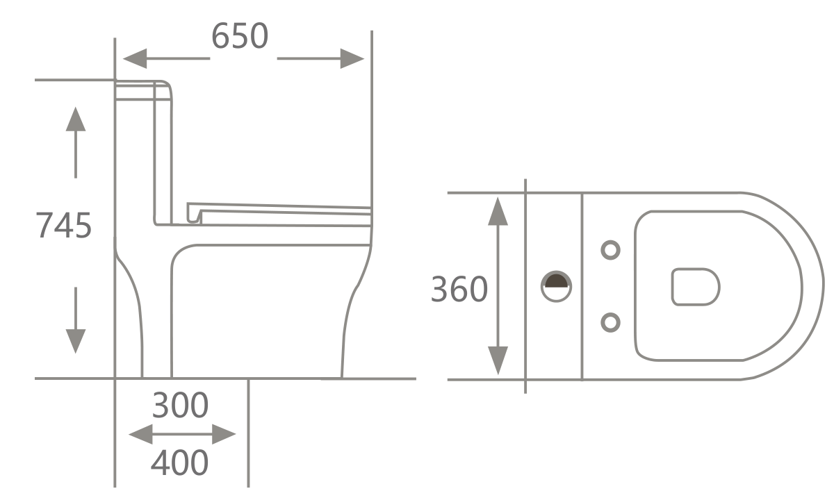 Bồn cầu Hwata 1 khối HT-020 Bồn cầu Hwata 1 khối HT-020