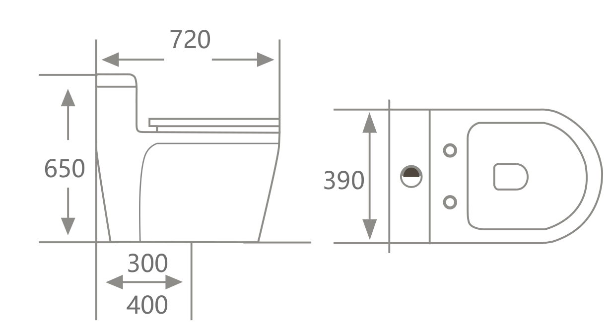 Bồn cầu Hwata 1 khối HT-038 Bồn cầu Hwata 1 khối HT-038