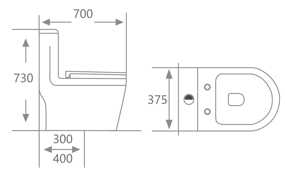 Bồn cầu Hwata 1 khối HT-108 Bồn cầu Hwata 1 khối HT-108