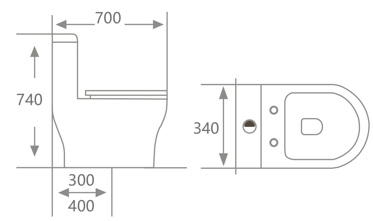 Bồn cầu Hwata 1 khối HT-122 Bồn cầu Hwata 1 khối HT-122