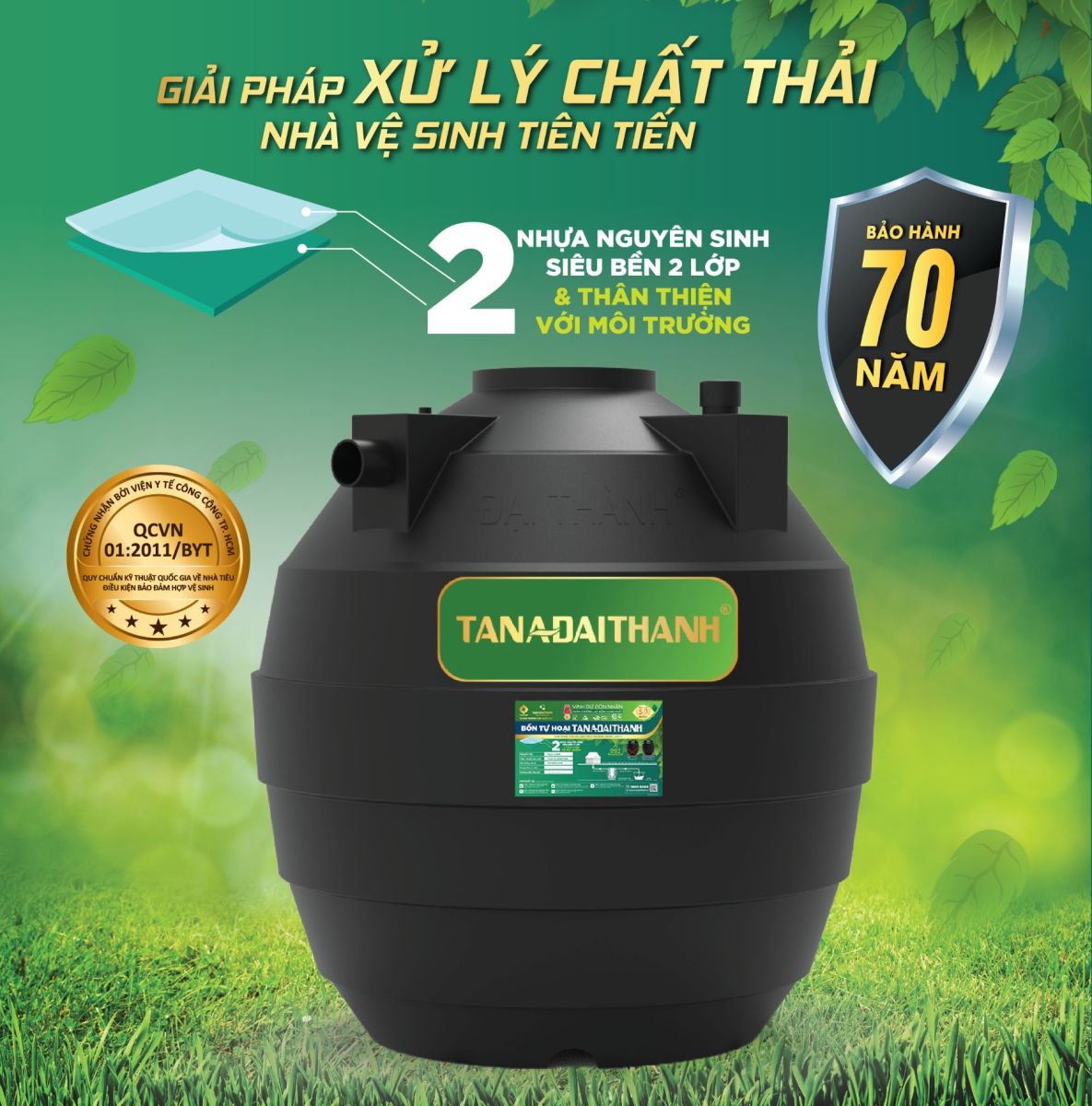 Bồn tự hoại Đại Thành 2500L