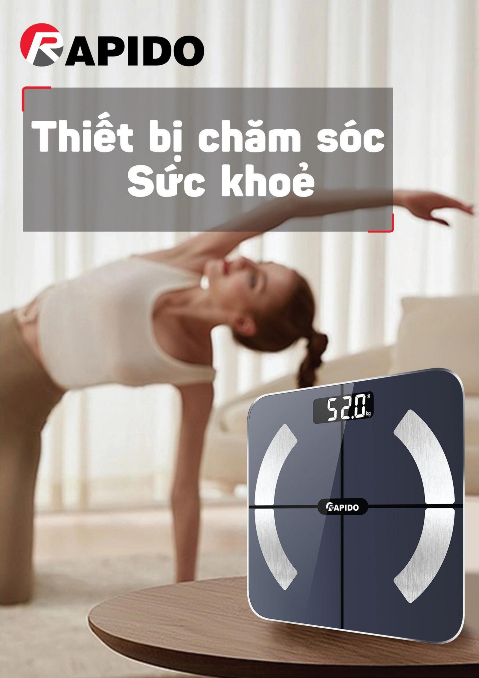 Cân sức khỏe thông minh Rapido RSB02-S Cân sức khỏe thông minh Rapido RSB02-S
