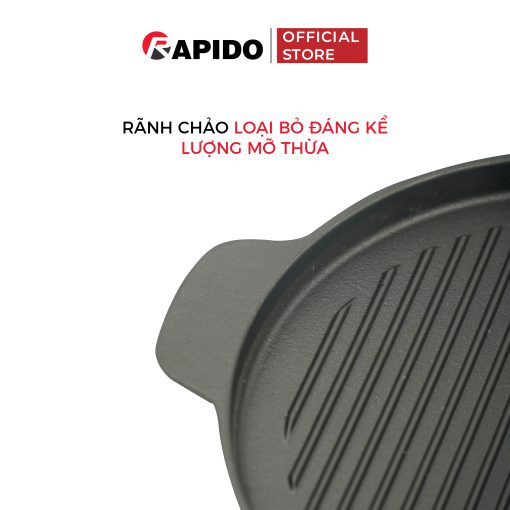 Chảo gang nướng Rapido RG28-RF tròn Chảo gang nướng Rapido RG28-RF tròn