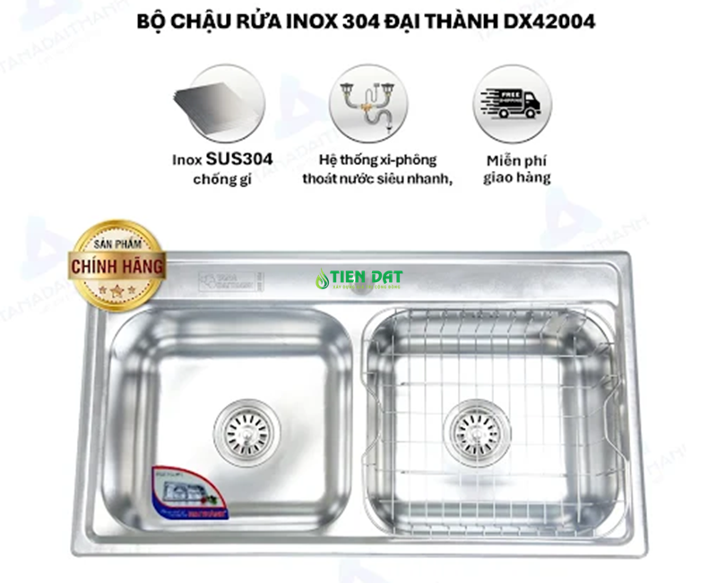 Chậu rửa inox Đại Thành Chậu rửa inox Đại Thành
