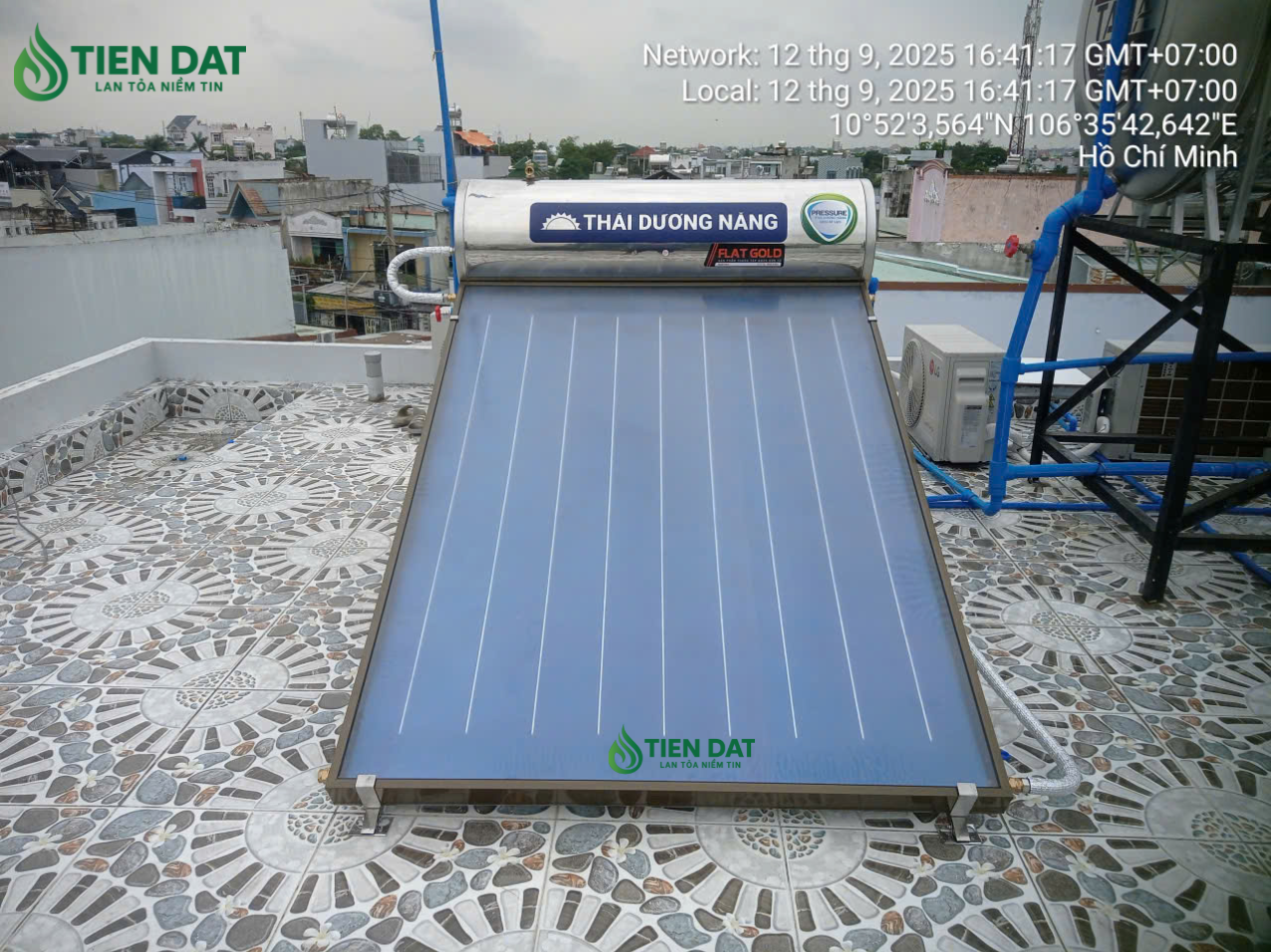 Công trình giao lắp đặt máy Thái Dương Năng Sơn Hà 220L Công trình giao lắp đặt máy Thái Dương Năng Sơn Hà 220L