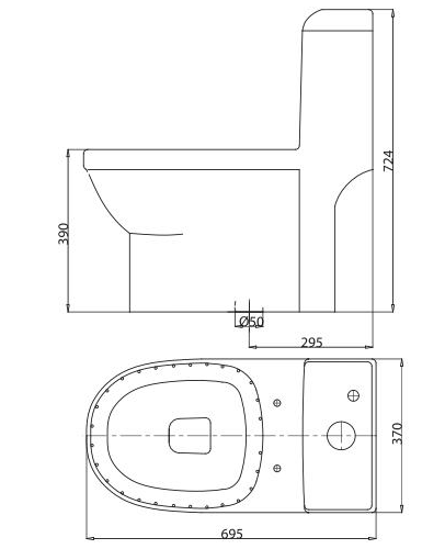 Bồn cầu két liền viglacera V41