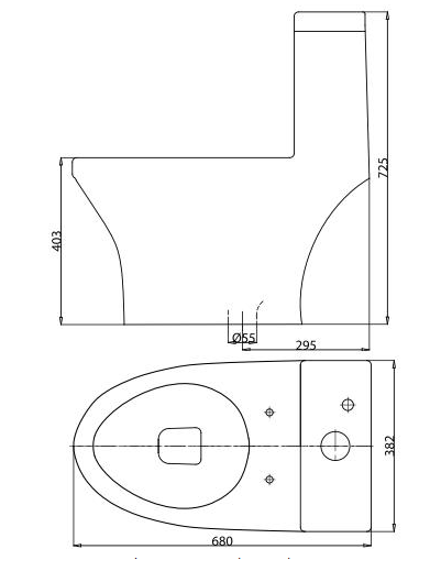 Bồn cầu két liền viglacera V45