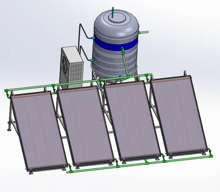 Máy nước năng lượng mặt trời ống thu nhiệt phẳng