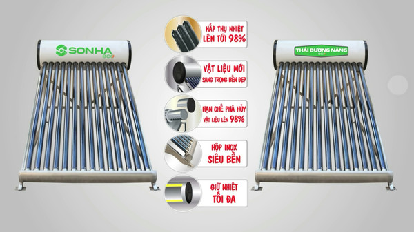 Bình nước nóng năng lượng mặt trời Sơn Hà