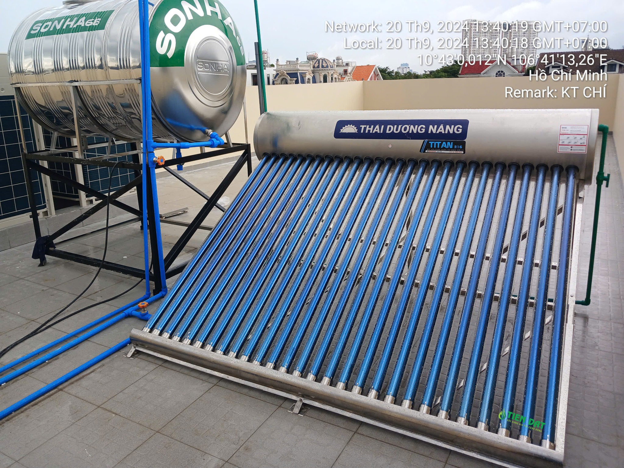 Máy năng lượng mặt trời Sơn Hà Titan 320L F58 Máy năng lượng mặt trời Sơn Hà Titan 320L F58