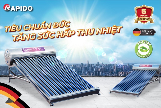 Máy nước nóng mặt trời RAPIDO 240L Máy nước nóng mặt trời RAPIDO 240L