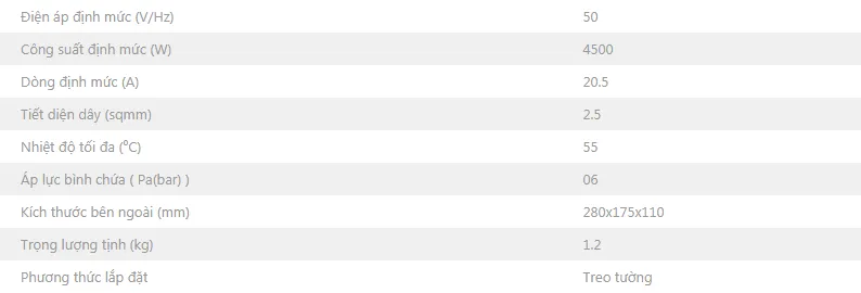 Máy nước nóng trực tiếp Ferroli RITA FS - 4.5 DE Máy nước nóng trực tiếp Ferroli RITA FS - 4.5 DE