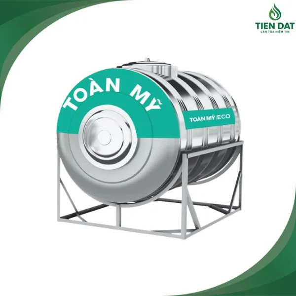 Bồn inox Toàn Mỹ Eco 1000L nằm 