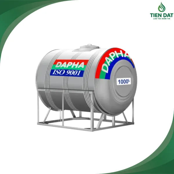 Bồn nước inox Dapha xuất khẩu 4000L nằm